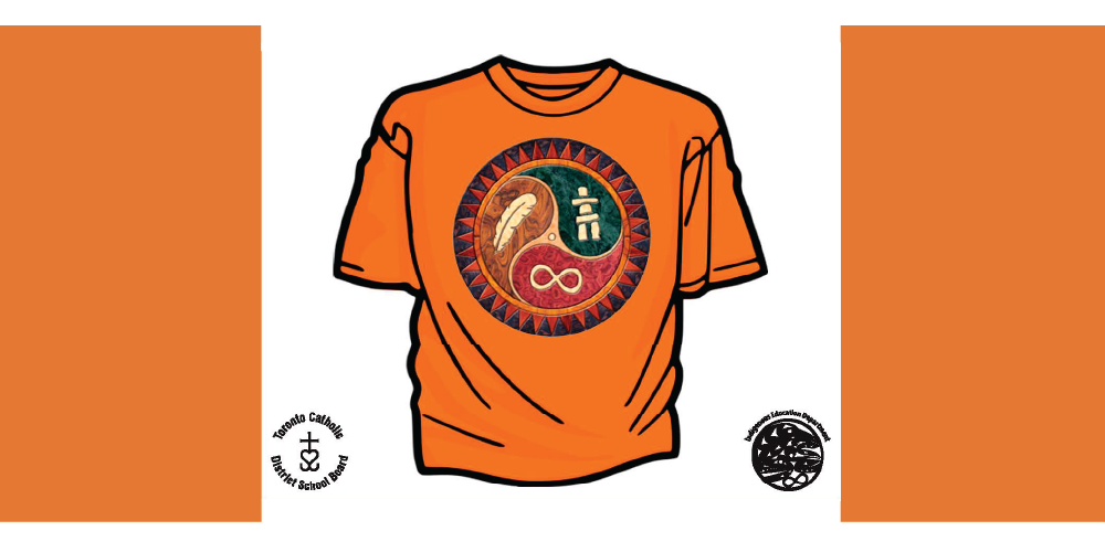 National Day for Truth and Reconciliation with an Orange Shirt illustration.