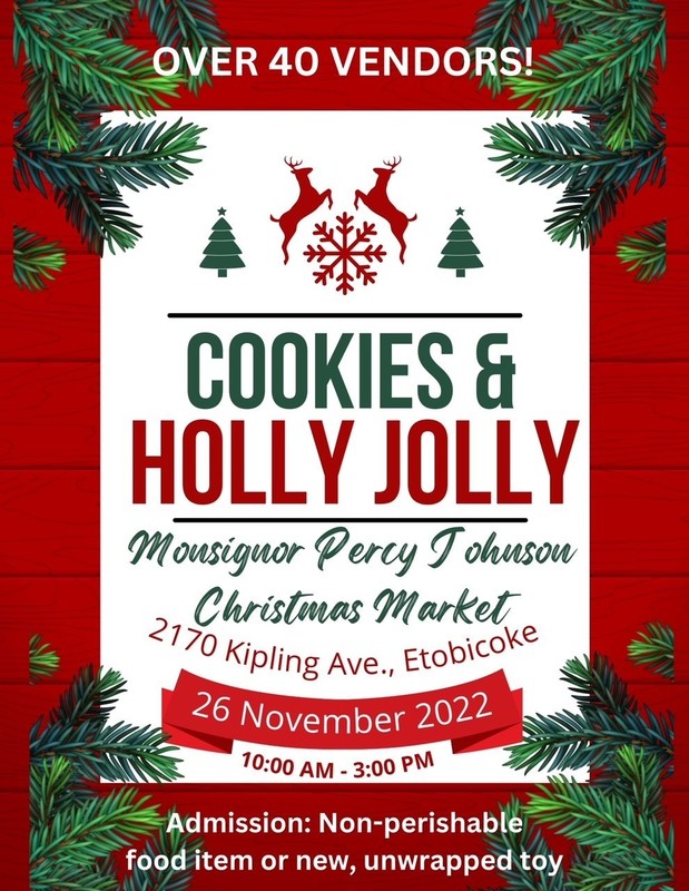 Cookies and Holly Jolly Monsignor Percy Johnson Christmas Market