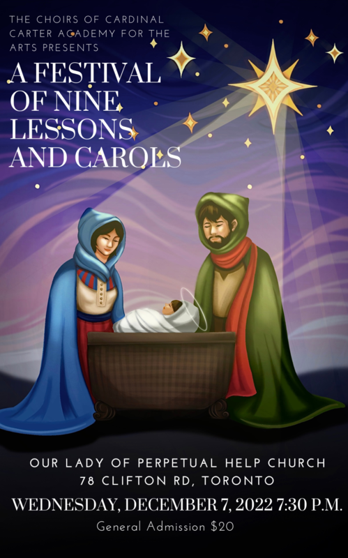 Cardinal Carter - A Festival of Nine Lessons and Carols 2022 - Flyer